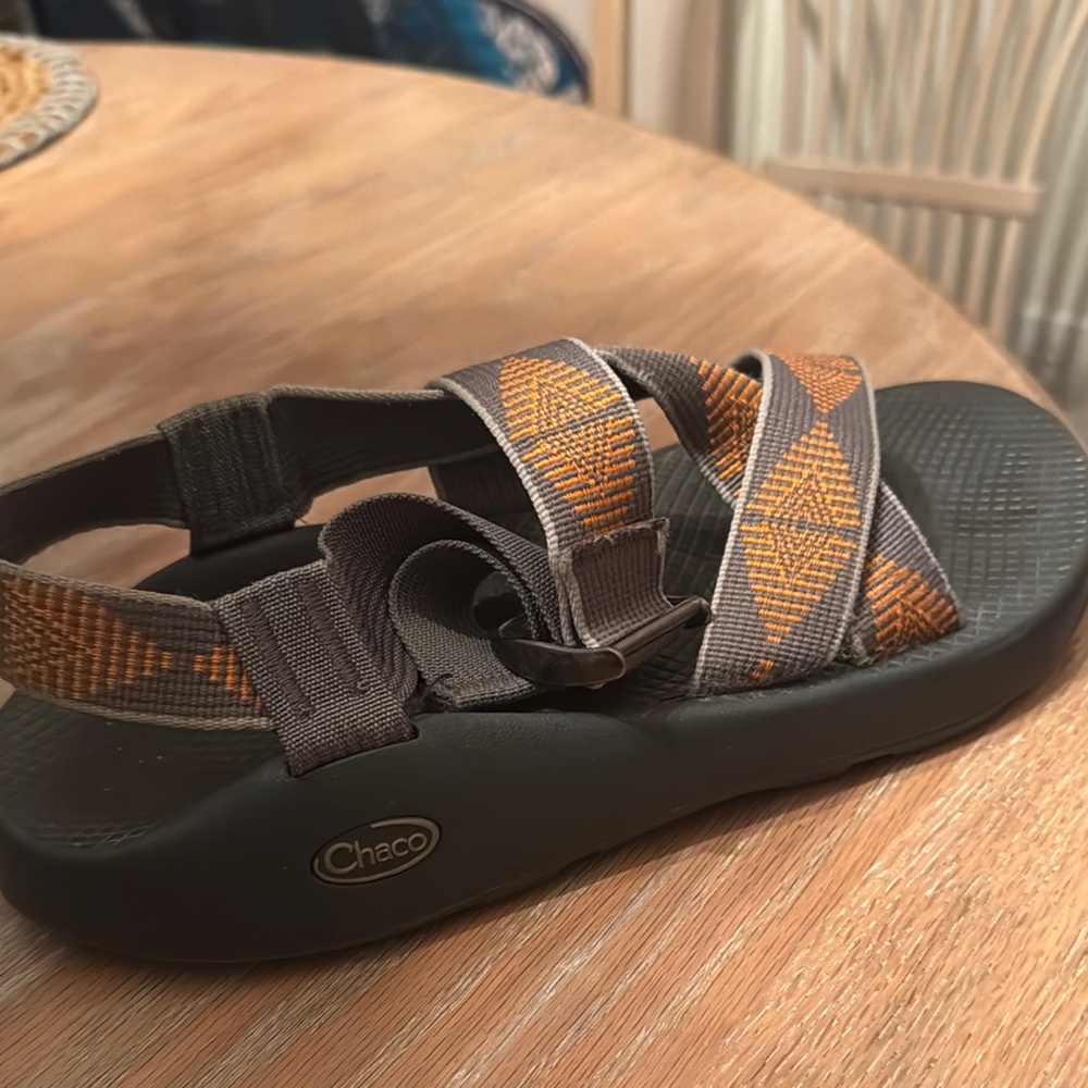 Chaco Sandals with Orange and Brown Straps